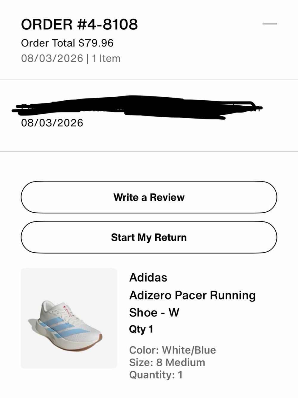 adidas Women’s White & Light Blue Athletic Running Shoes - Picture 6 of 6